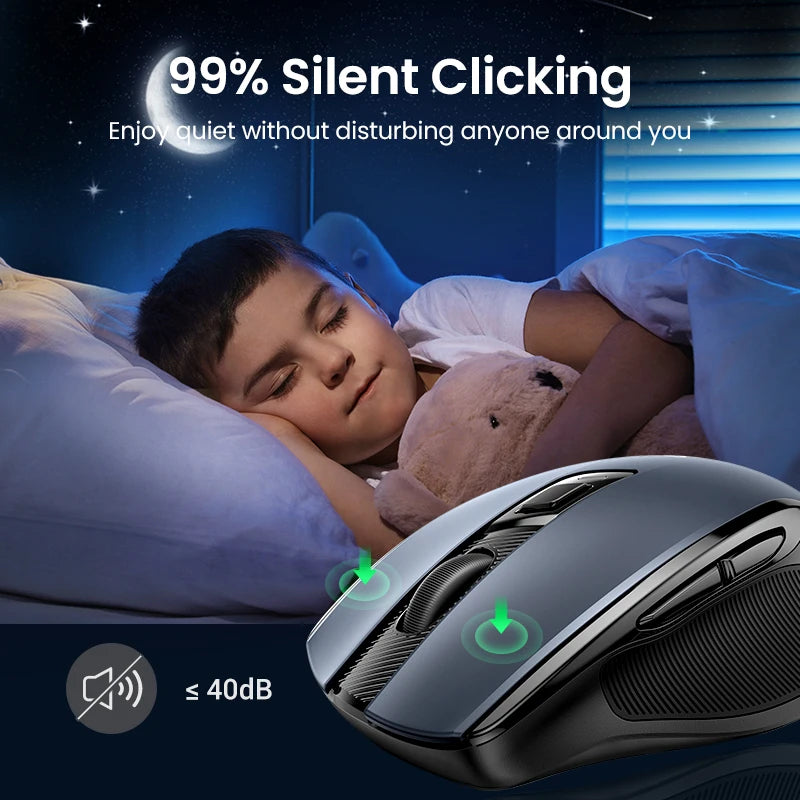 UGREEN Wireless Mouse, Bluetooth 5.0, 4000 DPI, Ergonomic
