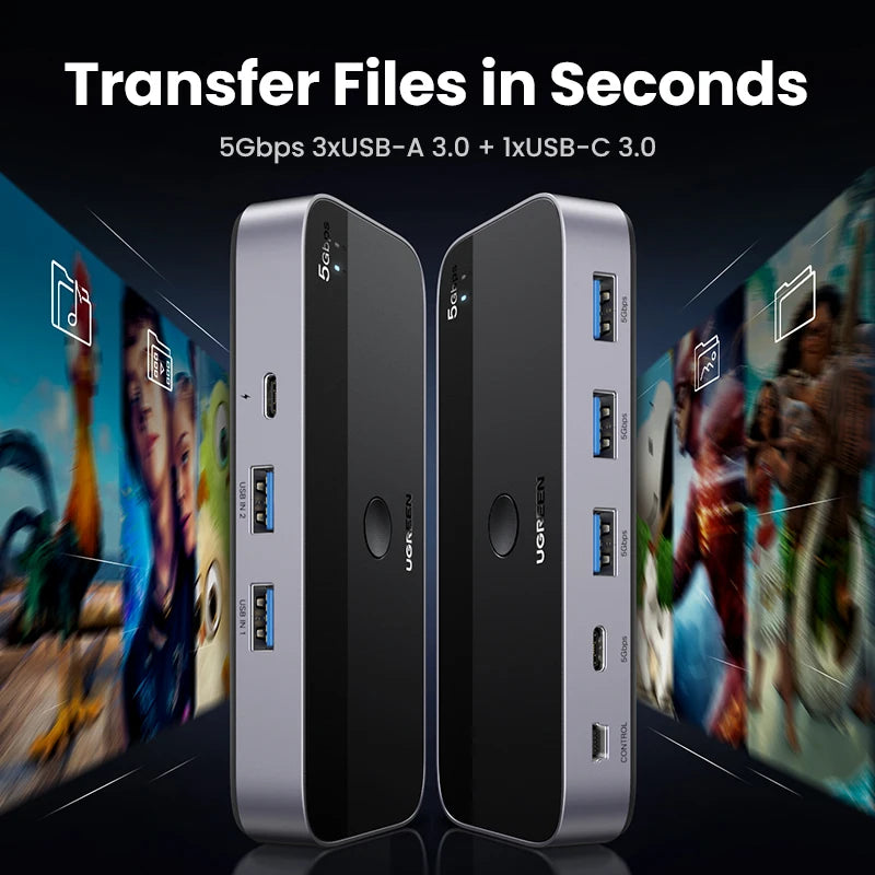 UGREEN USB Switch, USB 3.0, 2-PC Sharing