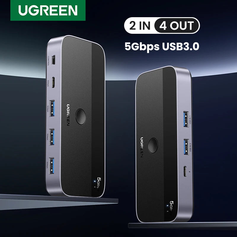 UGREEN USB Switch, USB 3.0, 2-PC Sharing