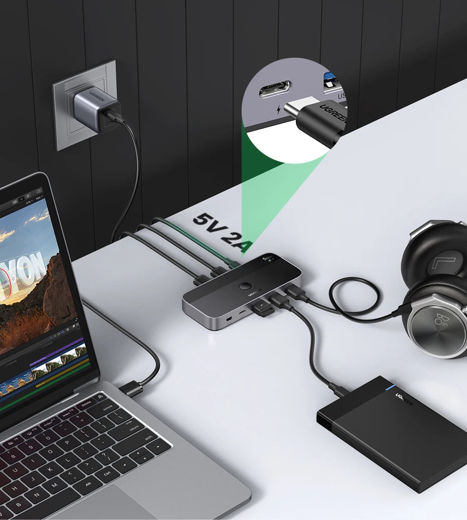 UGREEN USB Switch, USB 3.0, 2-PC Sharing