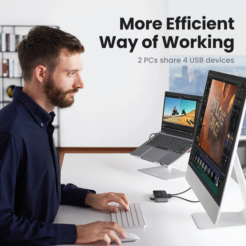 UGREEN USB Switch, USB 3.0, 2-PC Sharing