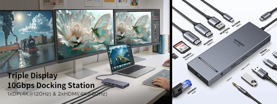 UGREEN Uno USB-C Hub, 6-in-1, 4K60Hz, 100W PD