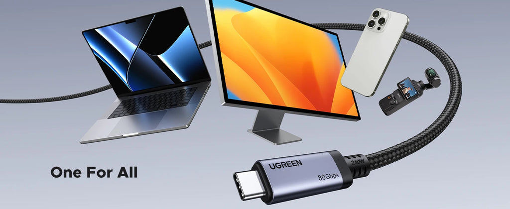 UGREEN 240W USB-C Charging Cable, USB4, 80Gbps