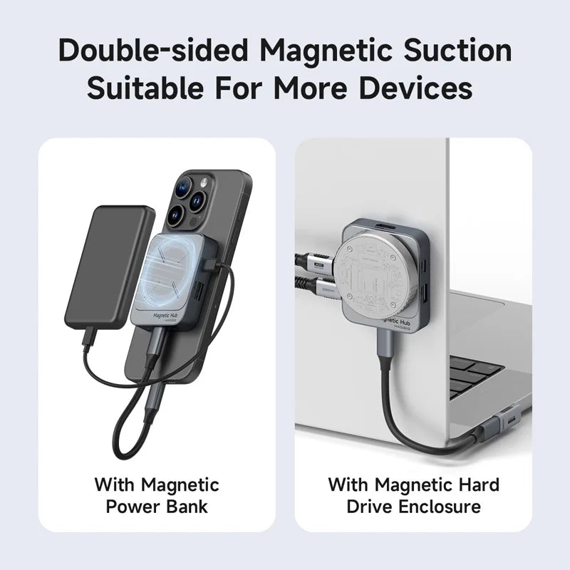 Hagibis Magnetic 7-in-1 USB-C Hub with 4K HDMI, 100W PD