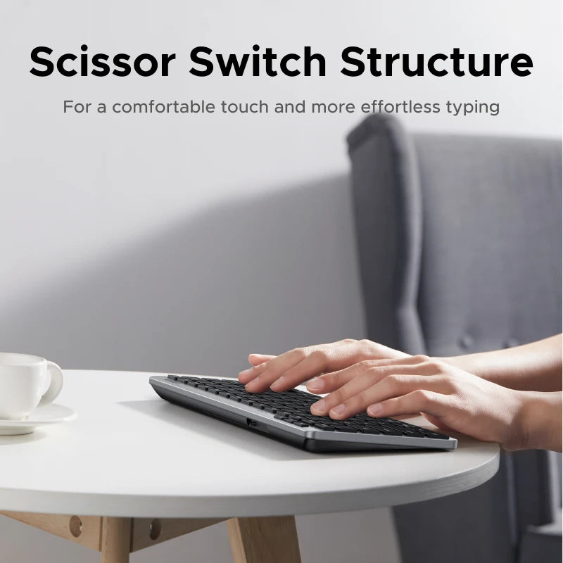 UGREEN Wireless Keyboard, Bluetooth 5.3 & 2.4G, 78-Key