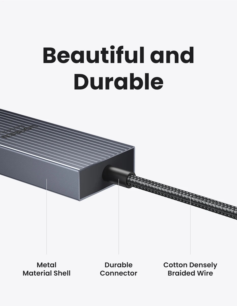 UGREEN USB-C Hub, 10Gbps, 4K60Hz HDMI, 100W PD