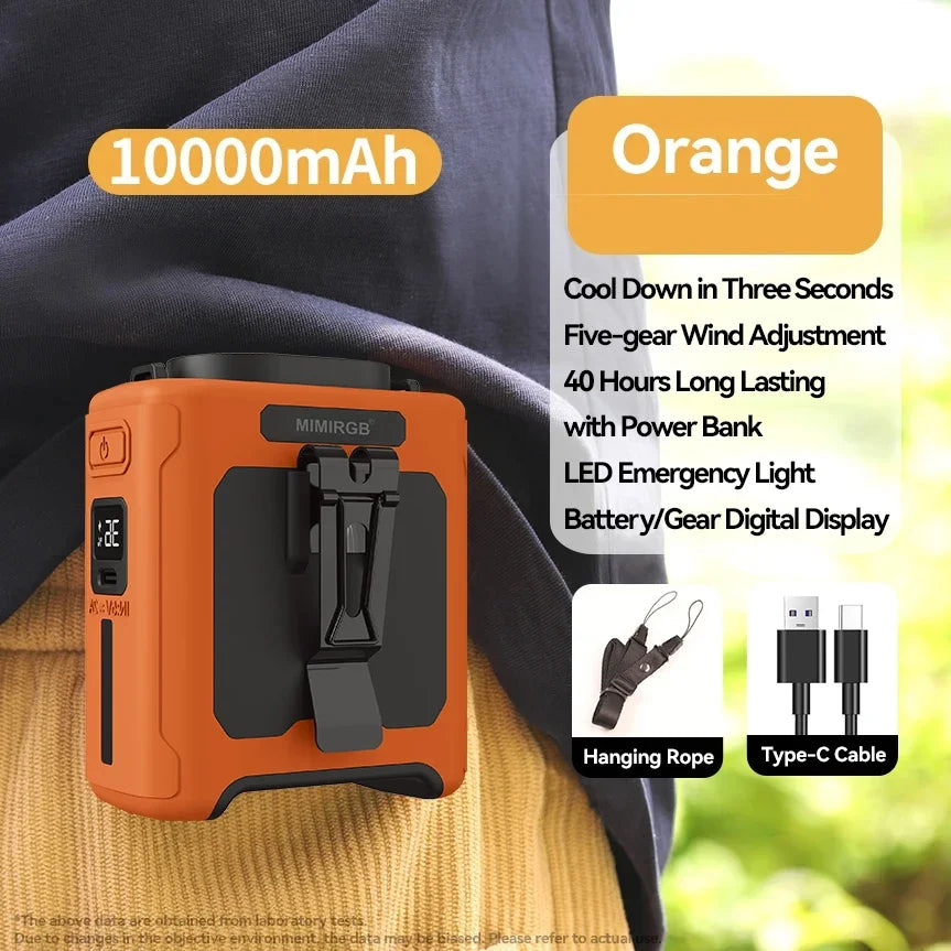 Neck Fan with Built-In Power Bank
