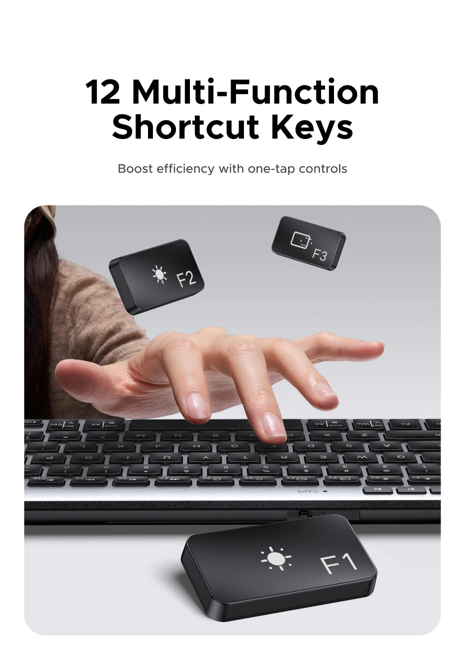 UGREEN Wireless Keyboard, Bluetooth 5.3 & 2.4G, 78-Key