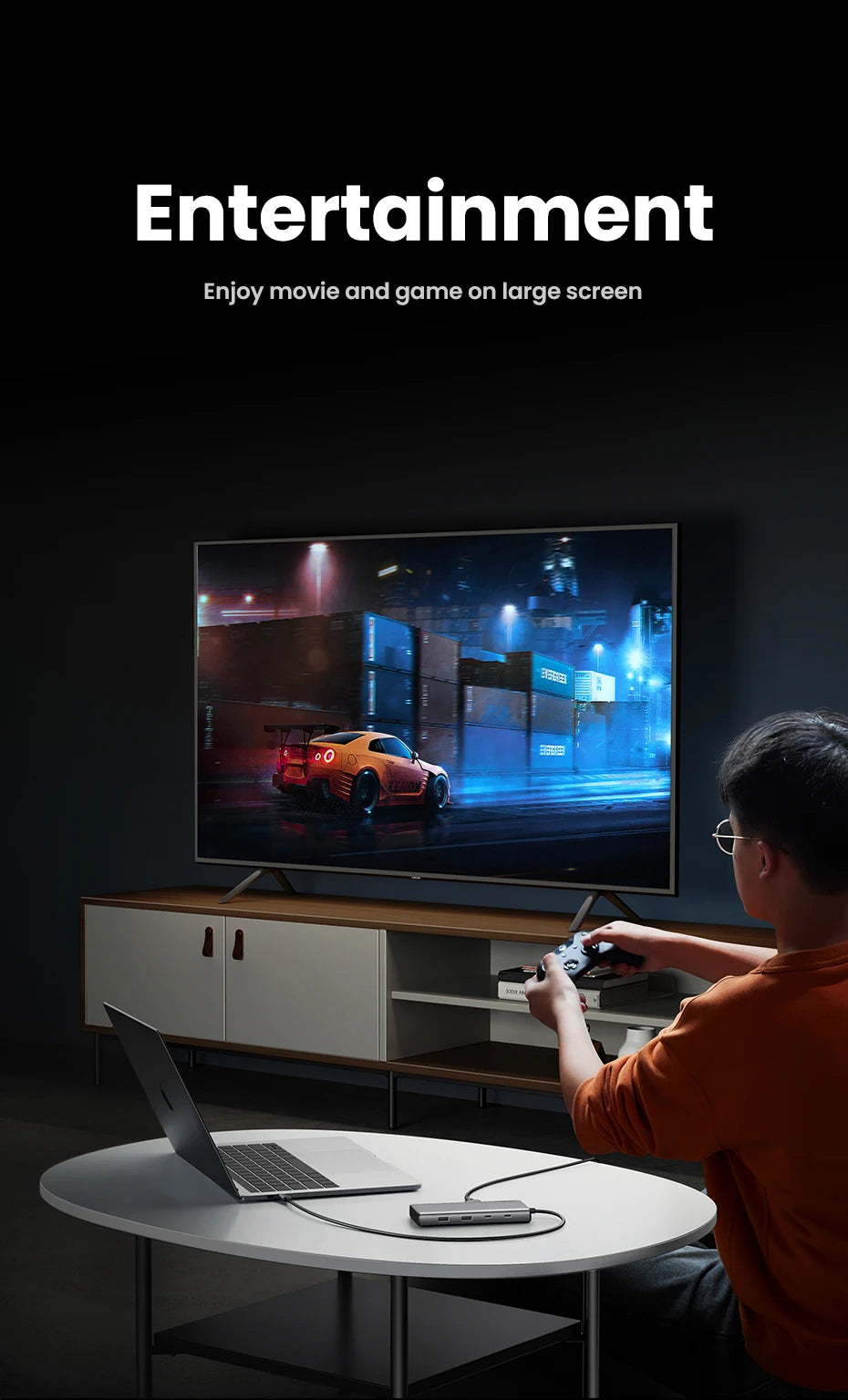 UGREEN Triple Display USB-C Hub, 8-in-1, 4K HDMI, 10Gbps
