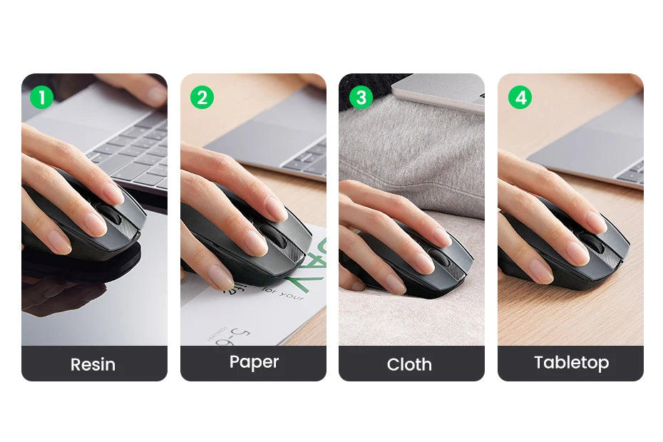 UGREEN Wireless Mouse, Bluetooth 5.0, 4000 DPI, Ergonomic