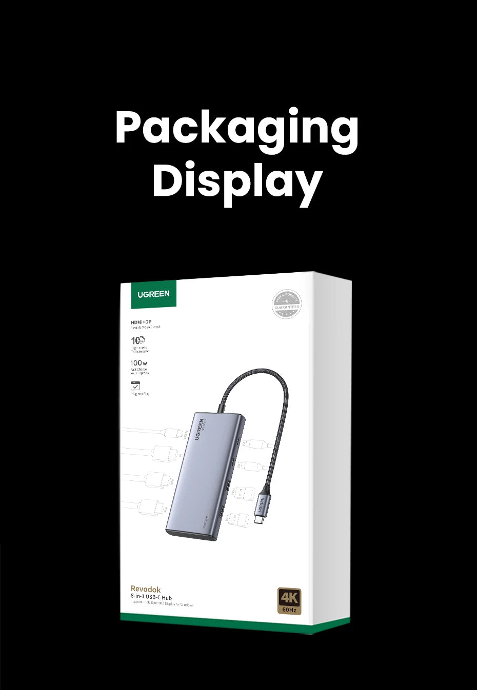UGREEN Triple Display USB-C Hub, 8-in-1, 4K HDMI, 10Gbps