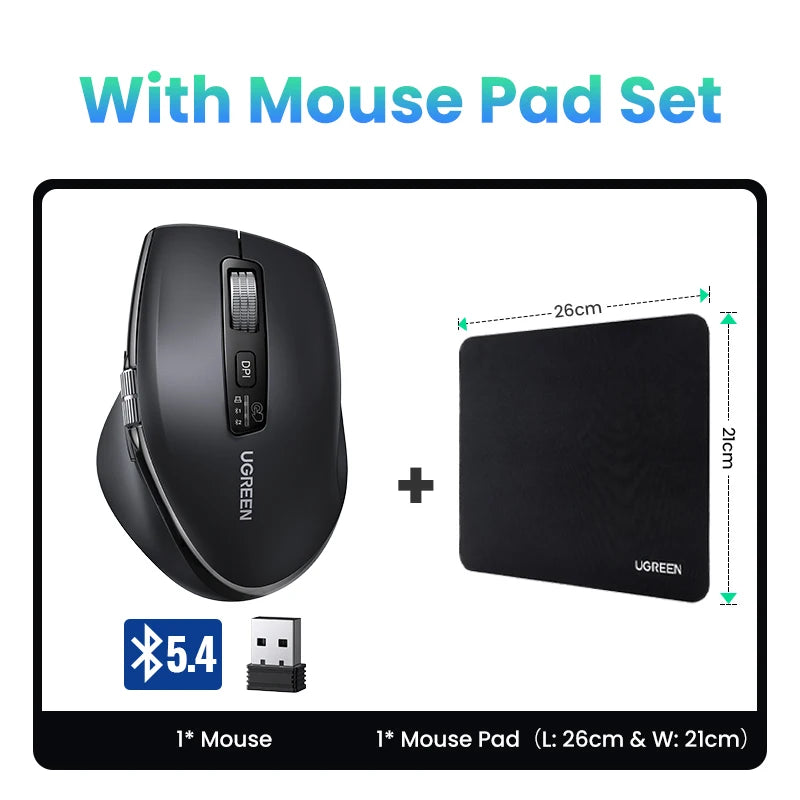UGREEN Wireless Mouse, Hyper-Fast Scroll, 5000 DPI
