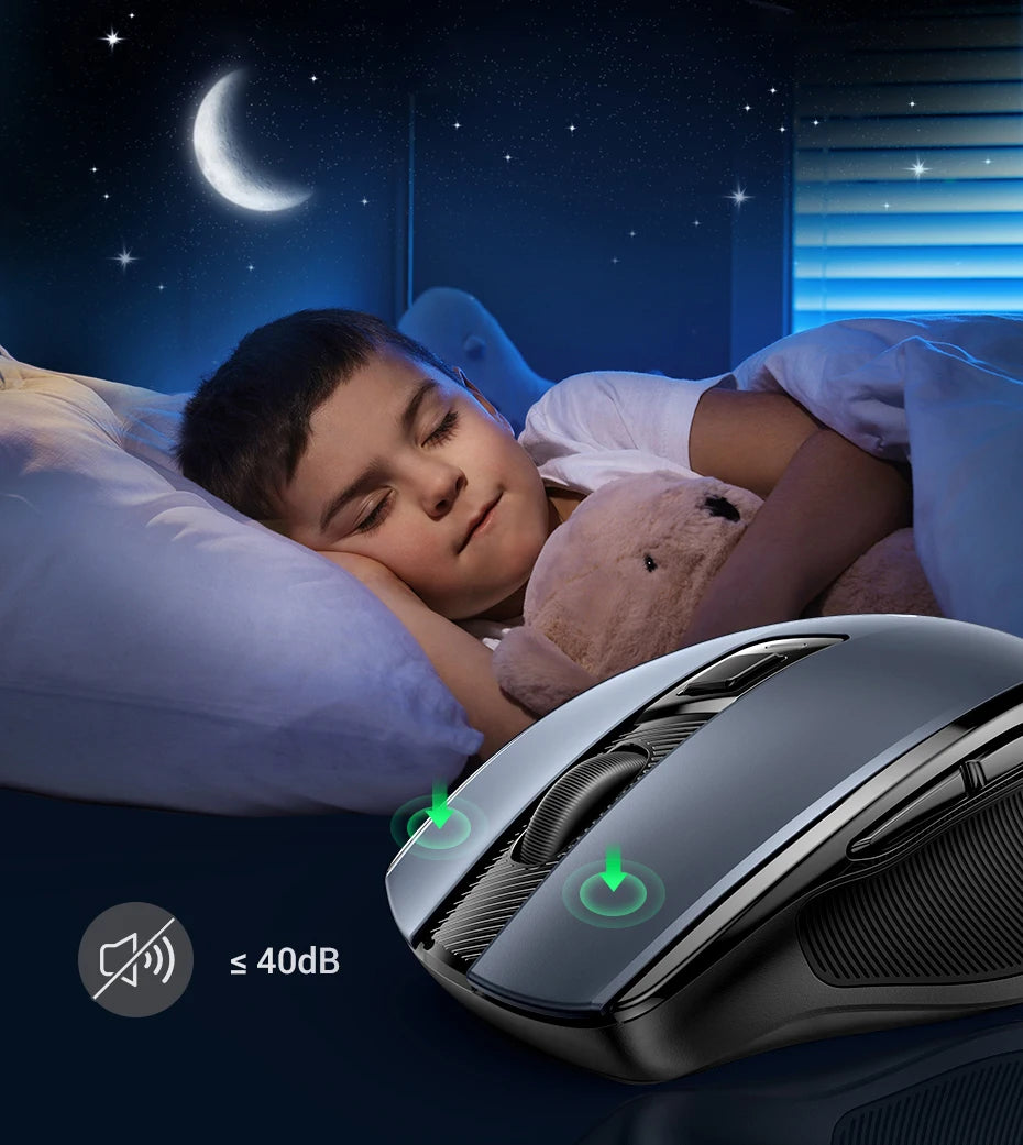 UGREEN Wireless Mouse, Bluetooth 5.0, 4000 DPI, Ergonomic