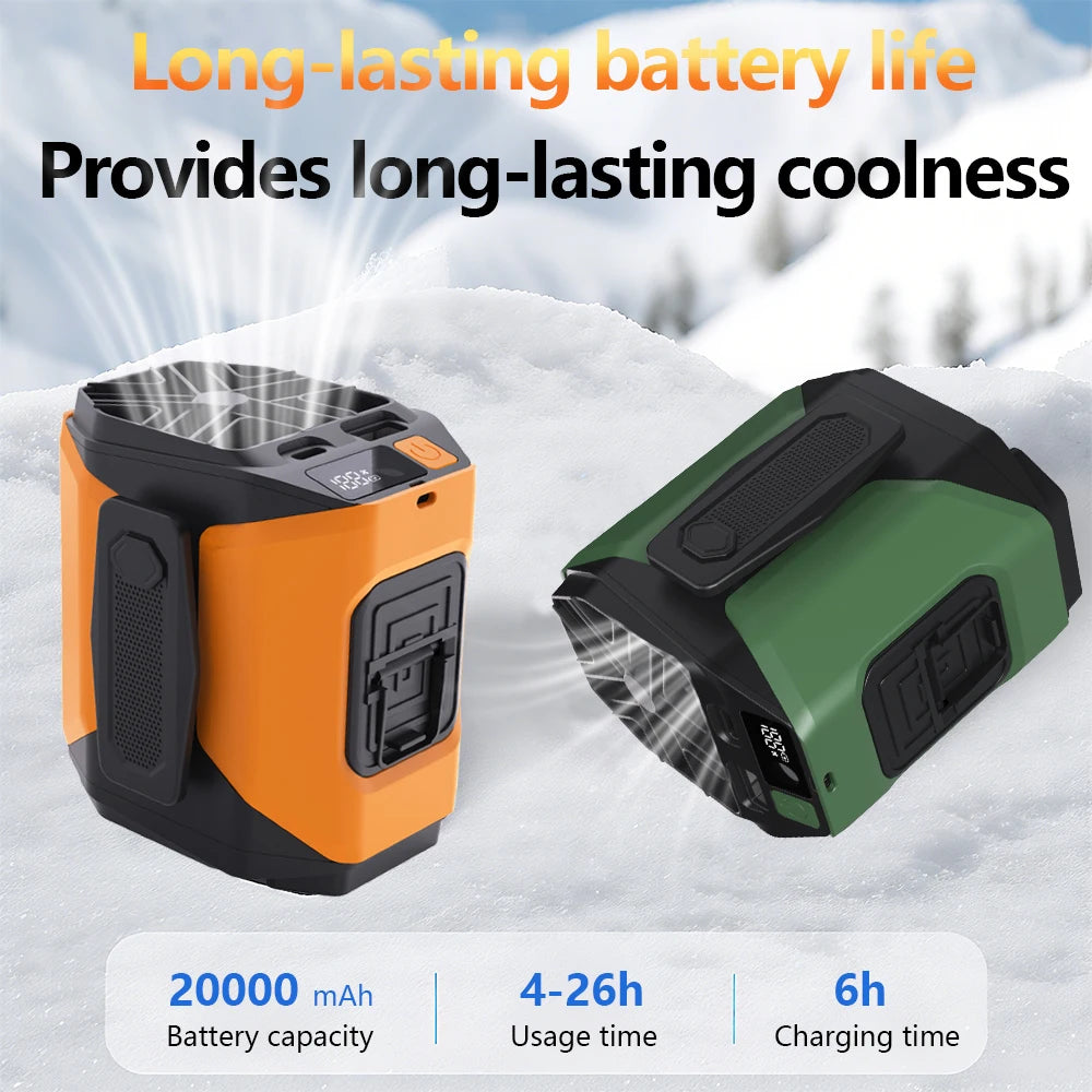 Neck Fan with Built-In Power Bank