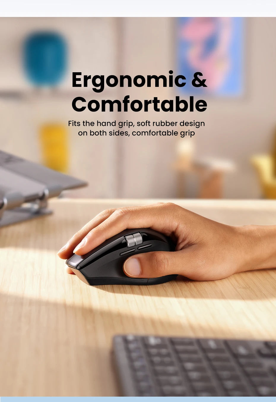 UGREEN Wireless Mouse, Hyper-Fast Scroll, 5000 DPI