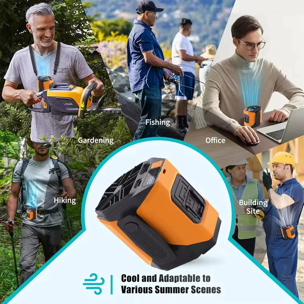 Neck Fan with Built-In Power Bank
