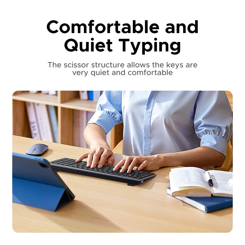 UGREEN Wireless Keyboard, Bluetooth 5.0 & 2.4G, 99-Key