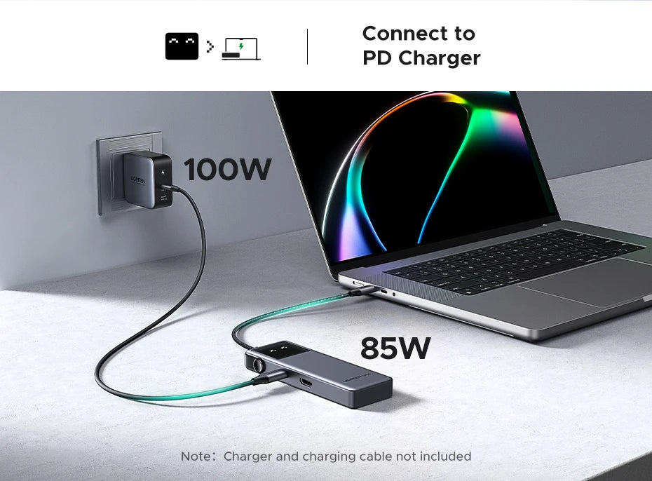 UGREEN Uno USB-C Hub, 6-in-1, 4K60Hz, 100W PD