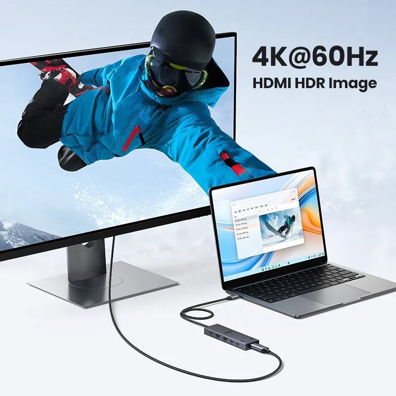 UGREEN USB-C Hub, 10Gbps, 4K60Hz HDMI, 100W PD