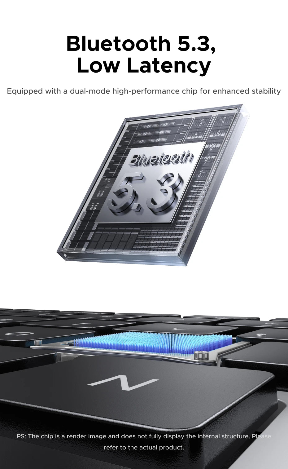 UGREEN Wireless Keyboard, Bluetooth 5.3 & 2.4G, 78-Key