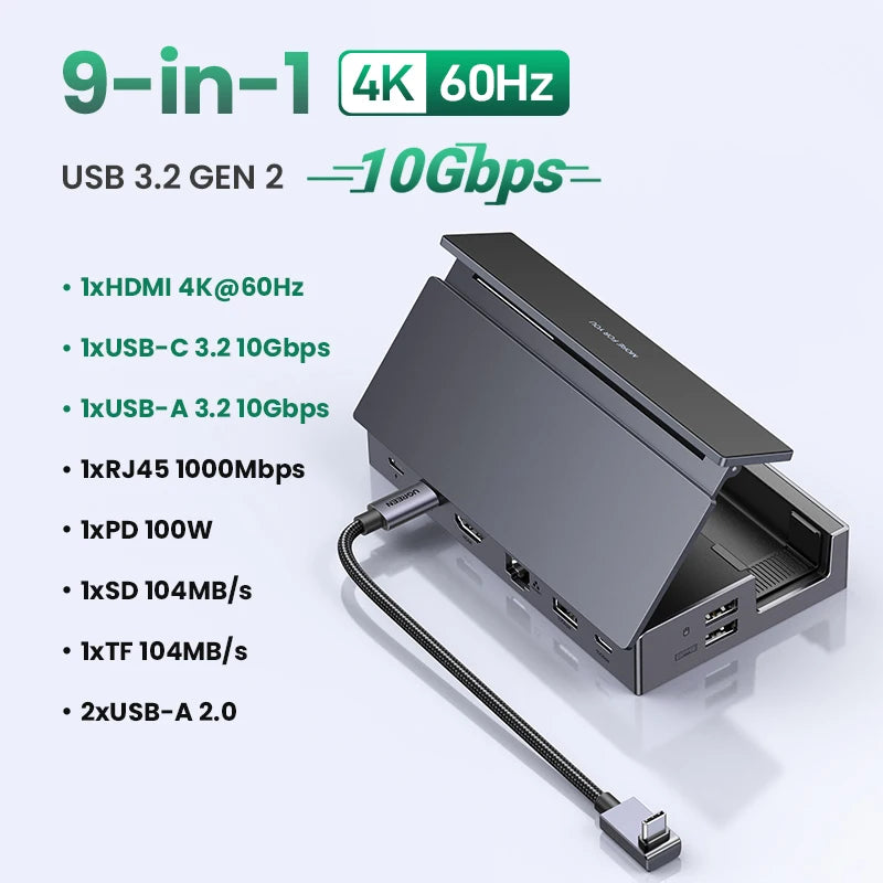 UGREEN USB-C Docking Station for Steam Deck, 4K60Hz HDMI, RJ45