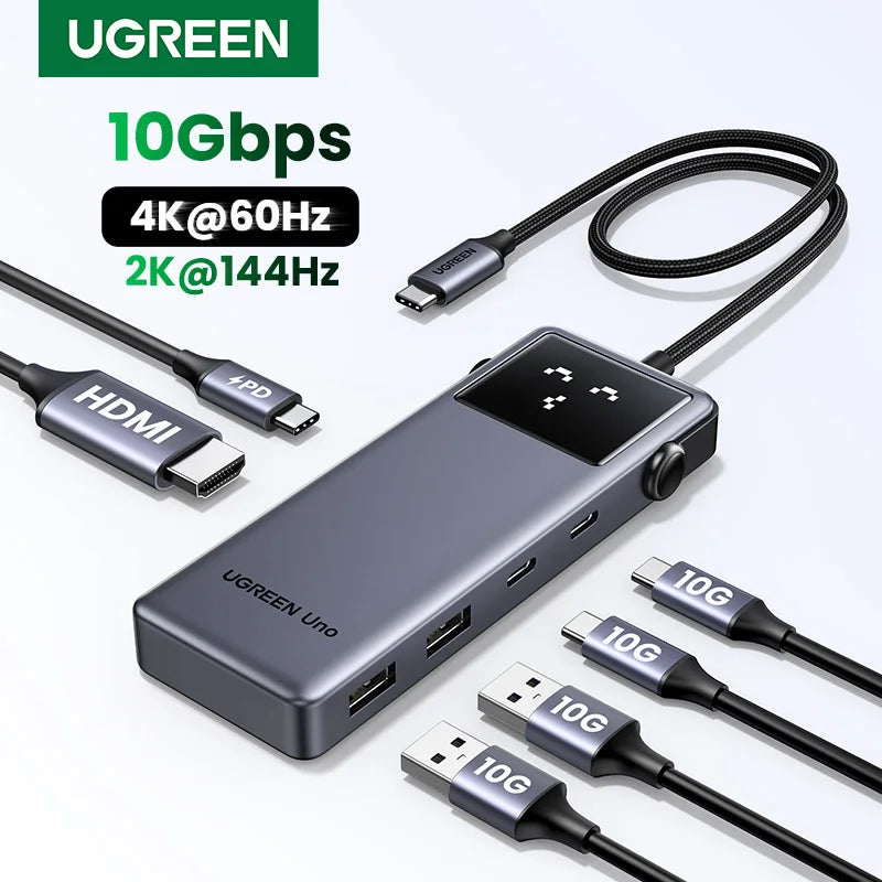 UGREEN Uno USB-C Hub, 6-in-1, 4K60Hz, 100W PD
