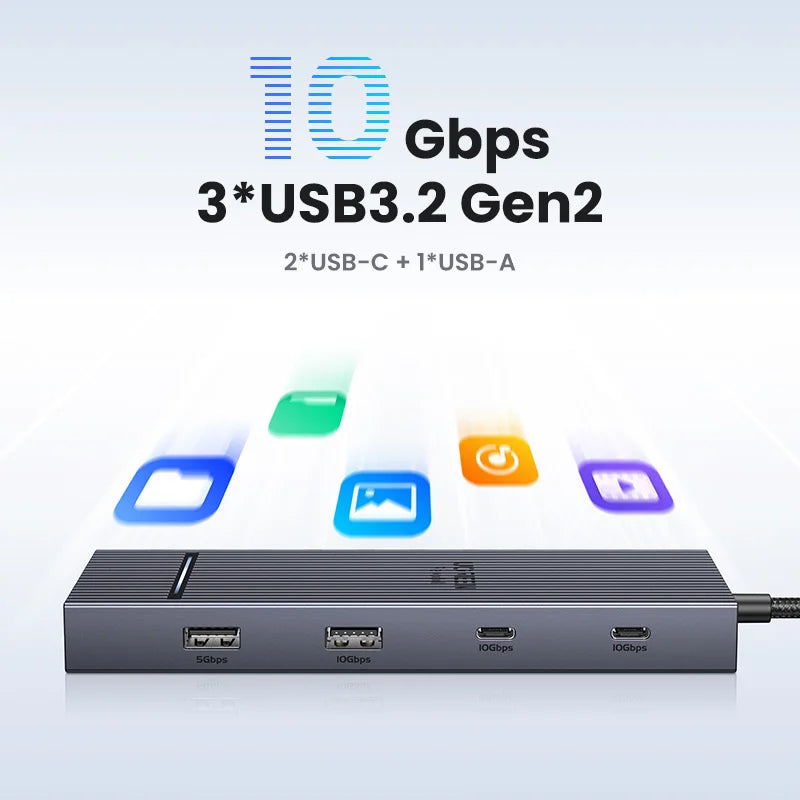 UGREEN USB-C Hub, 10Gbps, 4K60Hz HDMI, 100W PD