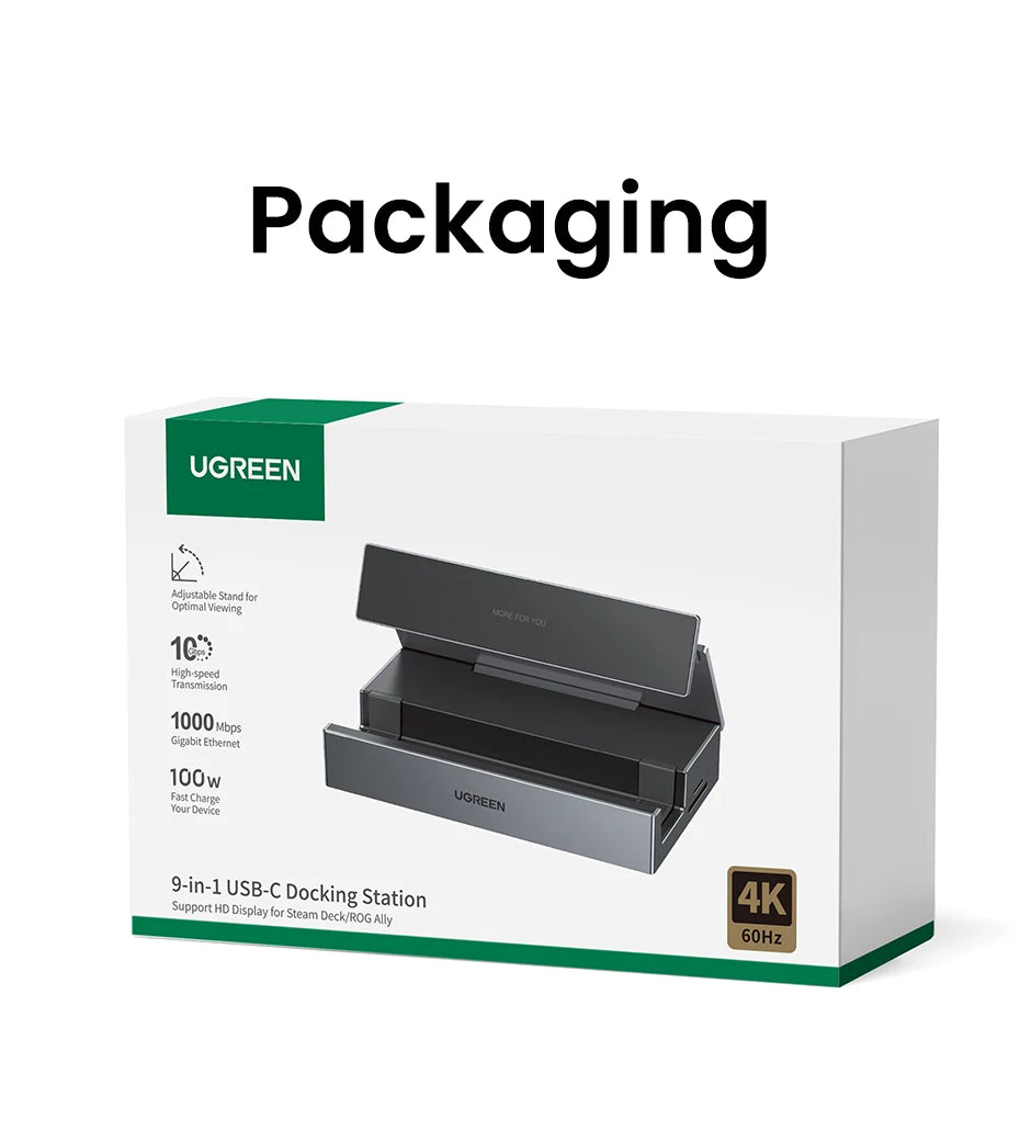 UGREEN USB-C Docking Station for Steam Deck, 4K60Hz HDMI, RJ45