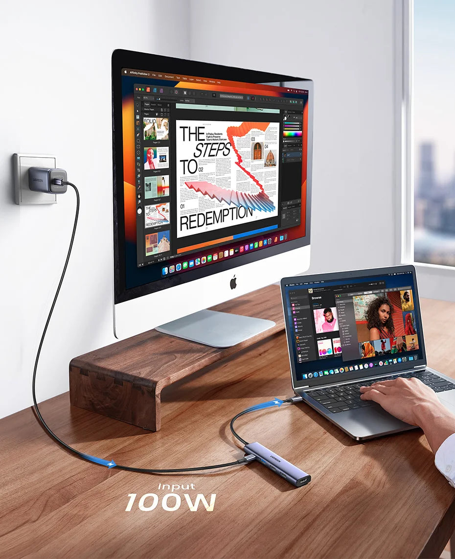 UGREEN 5-in-1 USB-C Hub, 4K HDMI, 100W PD