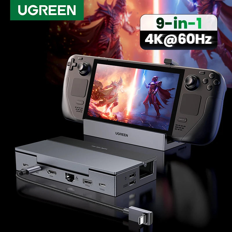 UGREEN USB-C Docking Station for Steam Deck, 4K60Hz HDMI, RJ45
