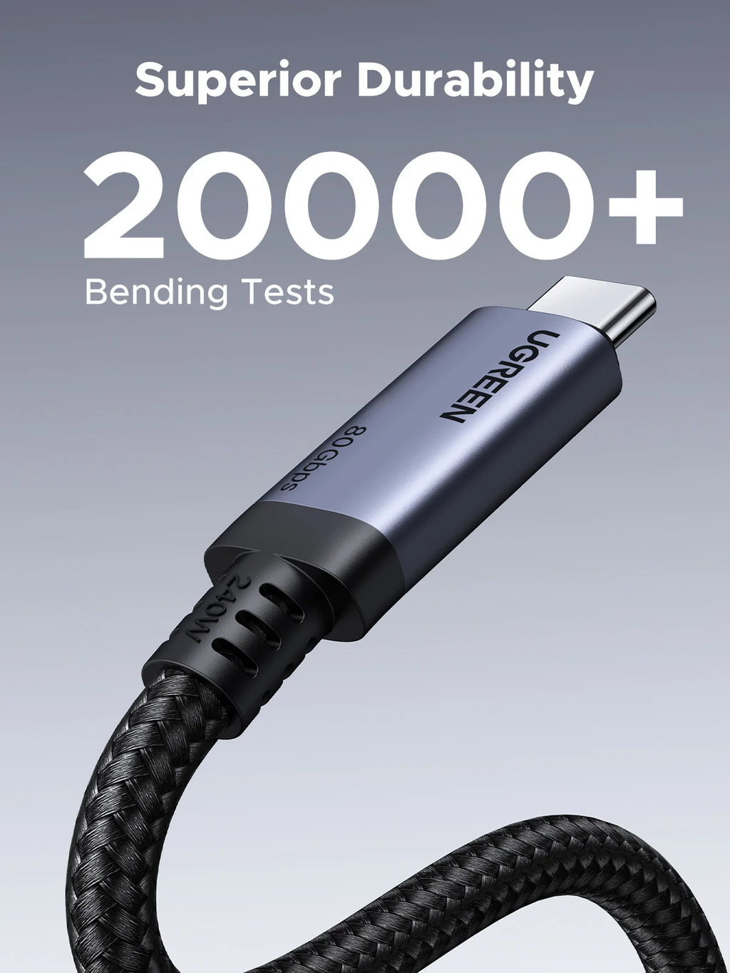 UGREEN 240W USB-C Charging Cable, USB4, 80Gbps