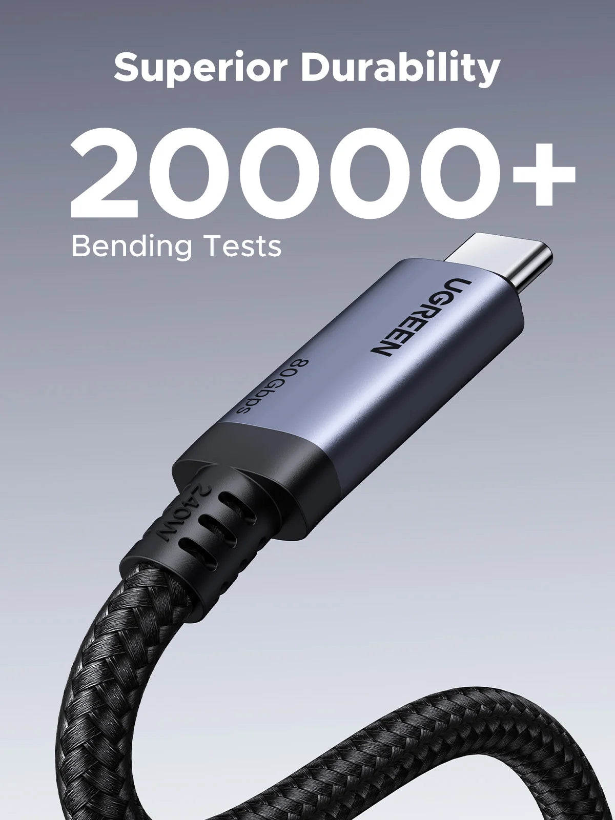 UGREEN 240W USB-C Charging Cable, USB4, 80Gbps