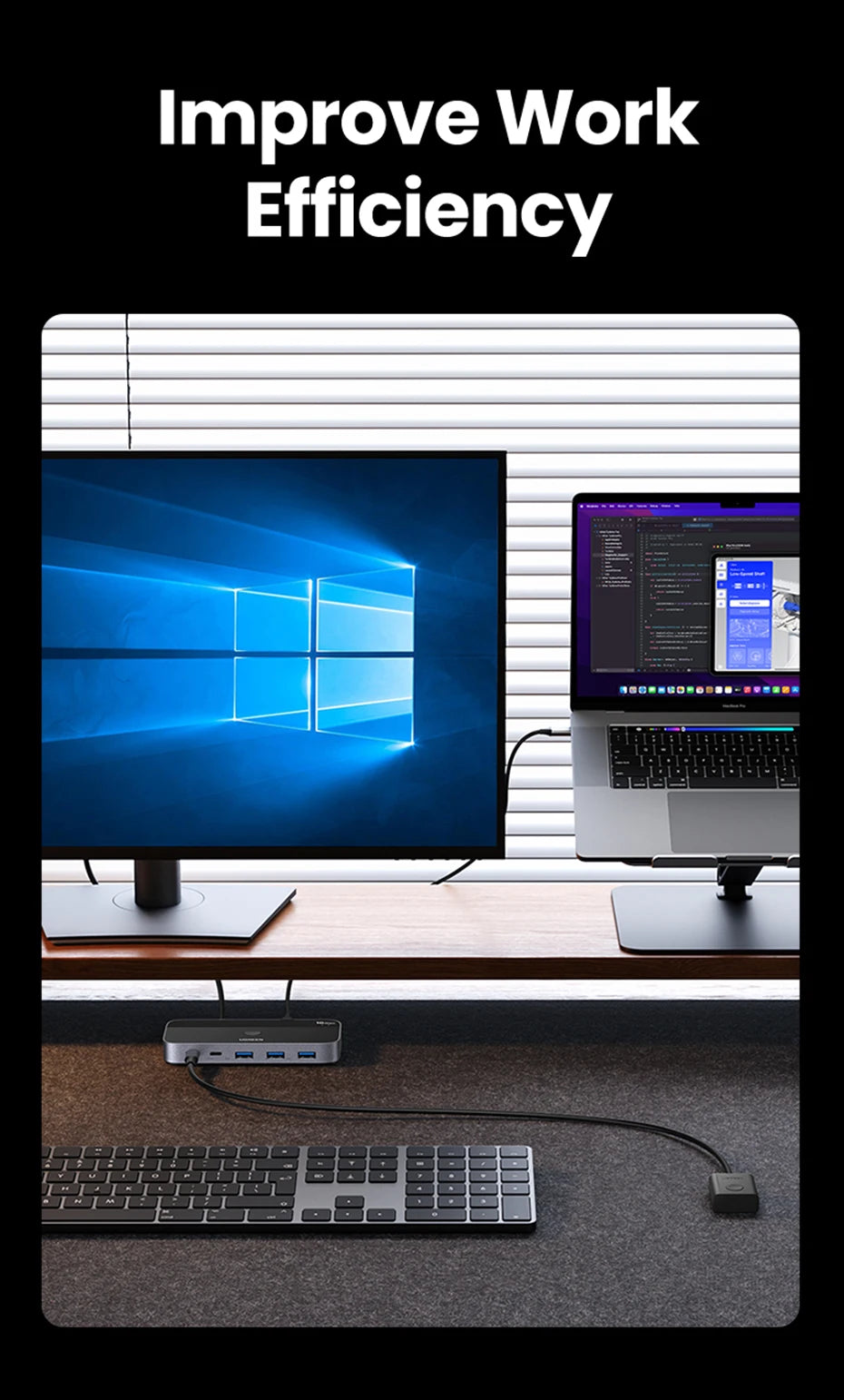 UGREEN USB-C Switch, 10Gbps, 2-PC Sharing