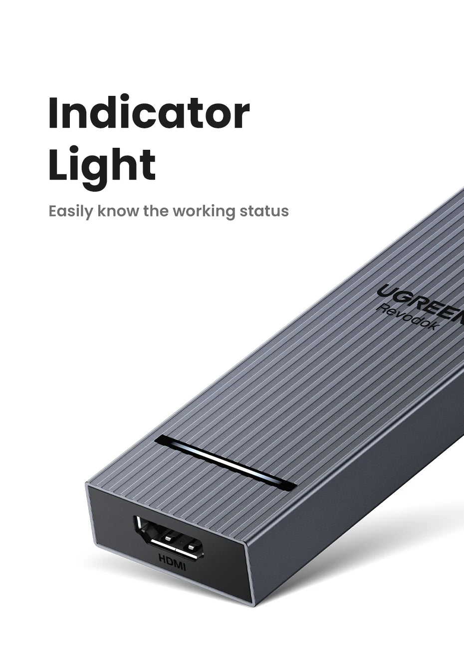 UGREEN USB-C Hub, 10Gbps, 4K60Hz HDMI, 100W PD