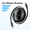 Baseus Retractable 100W USB-C to USB-C Fast Charging Cable, 1m (3.3ft)