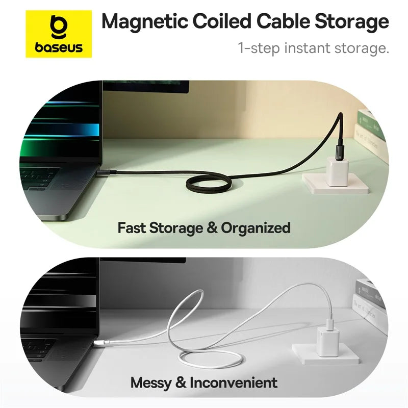 Baseus 100W Magnetic Coiling USB-C Cable