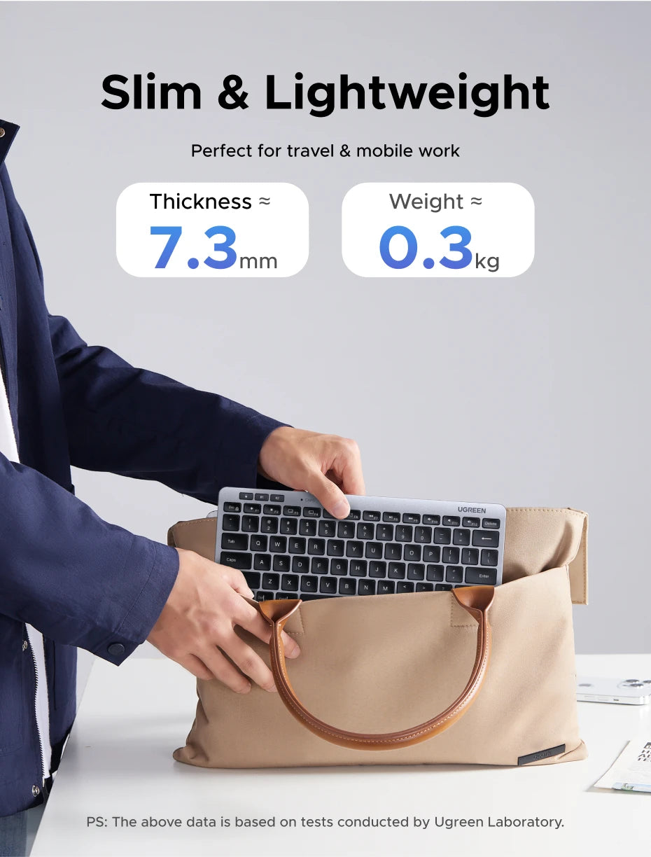UGREEN Wireless Keyboard, Bluetooth 5.3 & 2.4G, 78-Key