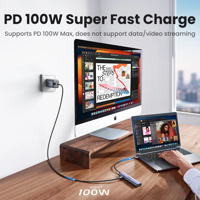 UGREEN 5-in-1 USB-C Hub, 4K HDMI, 100W PD
