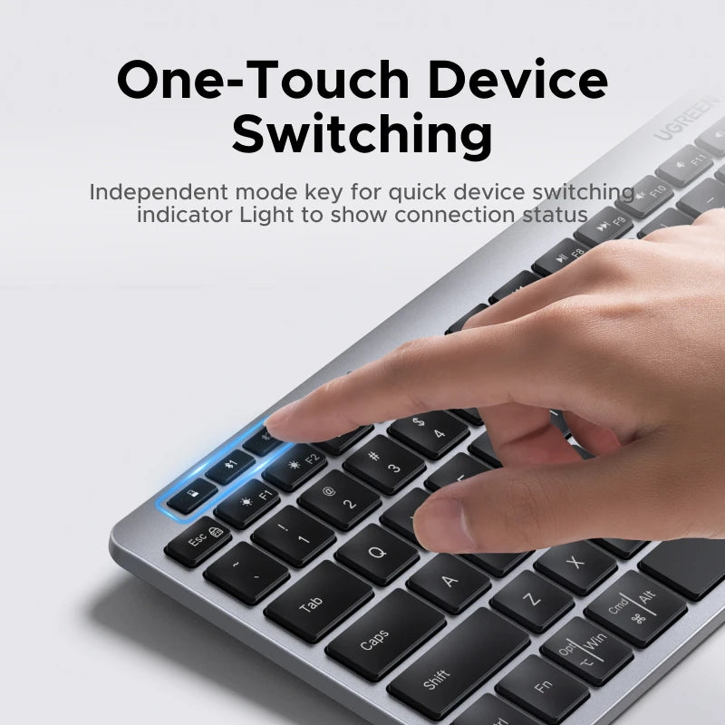 UGREEN Wireless Keyboard, Bluetooth 5.3 & 2.4G, 78-Key