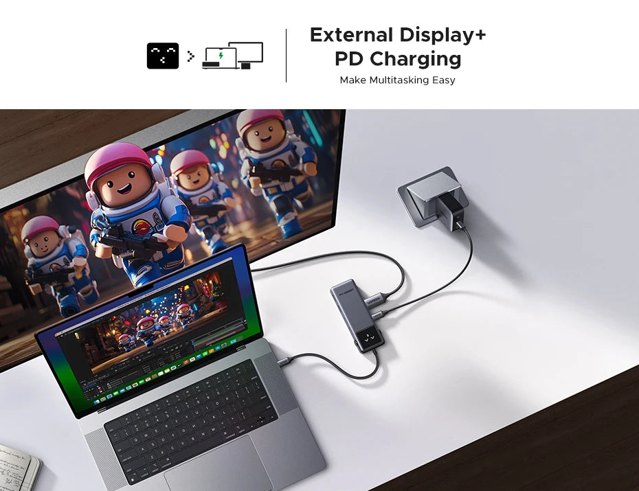 UGREEN Uno USB-C Hub, 6-in-1, 4K60Hz, 100W PD