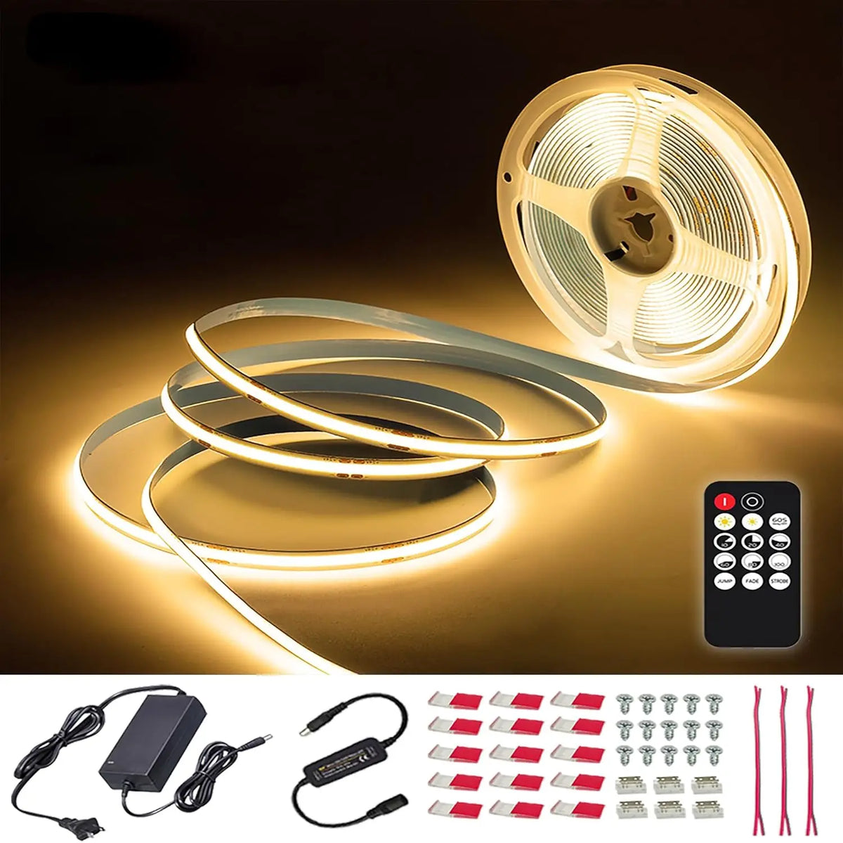 50ft COB LED Strip Lights with Remote