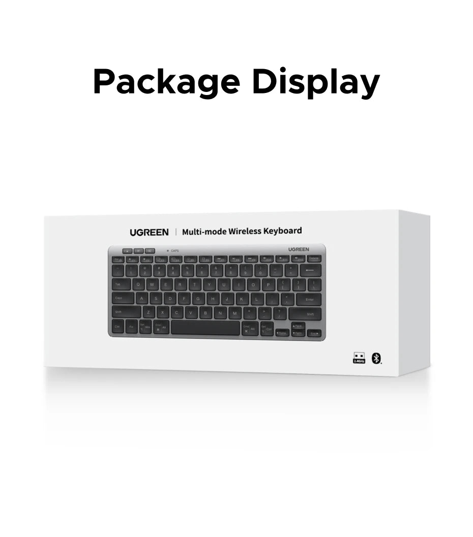 UGREEN Wireless Keyboard, Bluetooth 5.3 & 2.4G, 78-Key
